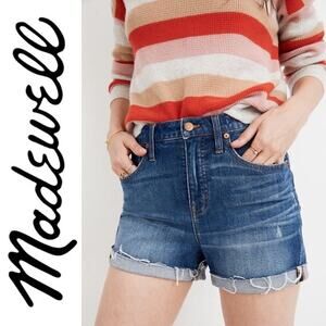 Madewell High-Rise Denim Roll Shorts - Size 25 (X-Small)